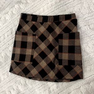 Plaid mini skirt